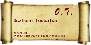 Osztern Teobalda névjegykártya